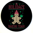StonerDays Holidaze Baking Team Dab Mat with Gingerbread Design, Silicone, 1/4" Thick
