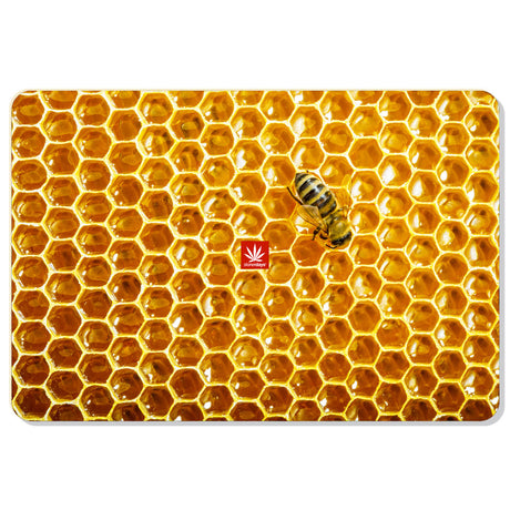 StonerDays Honeycomb Dab Mat with rubber base and polyester surface, top view on white background
