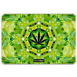 StonerDays Kaleidoscope Of Dope Dab Mat with vibrant green geometric pattern, 8" diameter