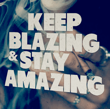 KEEP BLAZING STAY AMAZING HEMP GREETING CARD