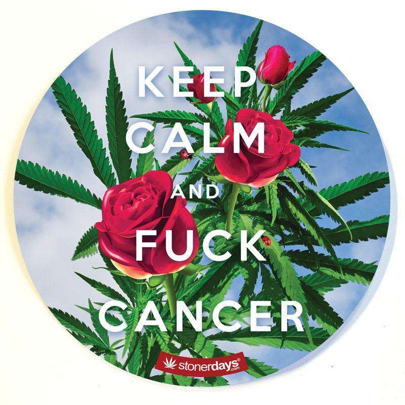 KEEP CALM AND FUCK CANCER DAB PAD