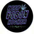StonerDays Keep Vibin Higher Dab Mat, 8" Rubber Silicone, Top View