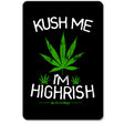 StonerDays 'Kush Me I'm Highrish' green and black dab mat, 8" diameter, polyester top, rubber base