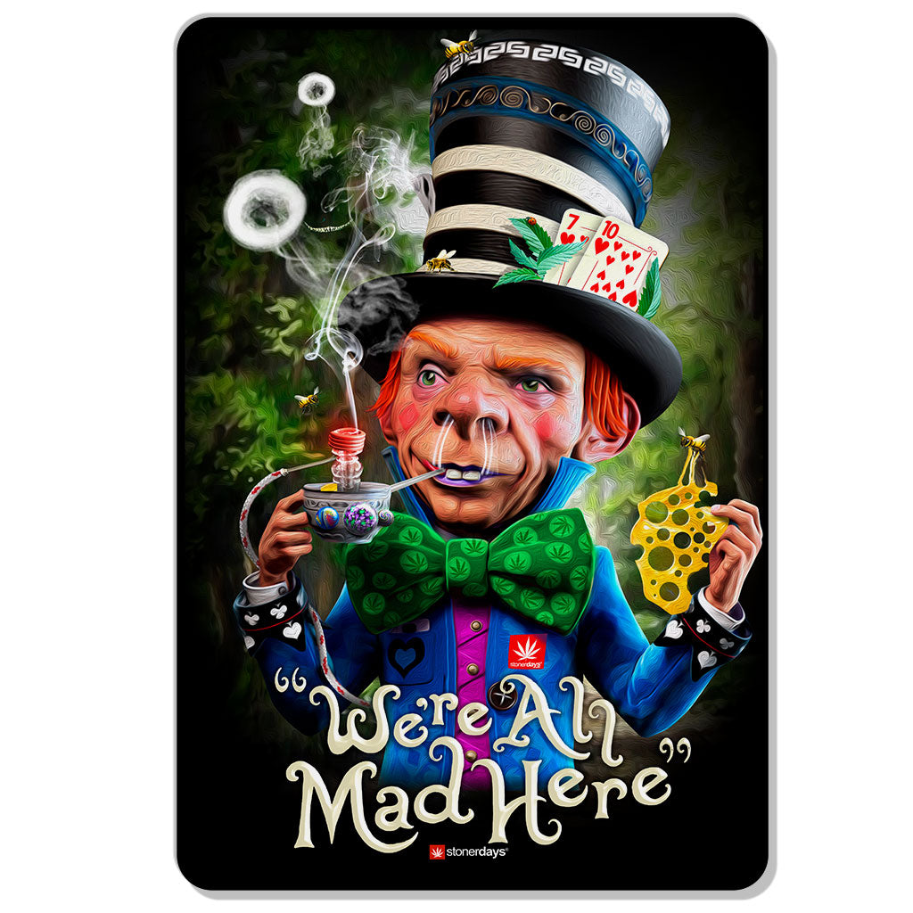 StonerDays Mad Shatter 8" Dab Mat with whimsical design, front view on white background
