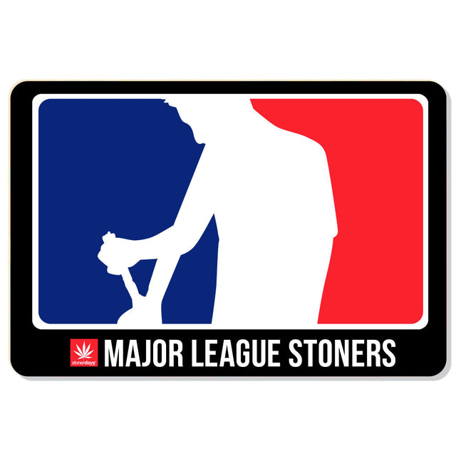 StonerDays Major League Stoners Dab Mat with non-slip rubber base, 12" x 8" size, front view