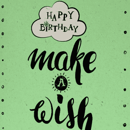 MAKE A WISH HEMP BIRTHDAY CARD