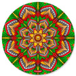 StonerDays Mandala #3 Dab Mat, 8" Polyester Silicone, Vibrant Mandala Design, Top View