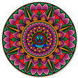 StonerDays Mandala #4 Dab Mat with vibrant mandala design, 8" diameter, perfect for bongs and concentrates