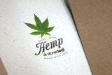 Close-up of StonerDays Hemp Card with Cannabis Leaf Design, Eco-Friendly Boyfriend Gift