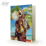 MASTER KUSH BEAR GOES TO HAWAII HEMP CARDS