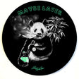 StonerDays Maybe Later Panda Dab Mat, 8" round with non-slip rubber base for bongs and concentrates