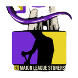 StonerDays Mls Mamba Crop Top Hoodie in purple with bold graphic design, size small, front view