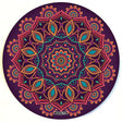 StonerDays Namaste Mandala Dabmat with vibrant mandala design, 8" diameter, rubber material, top view