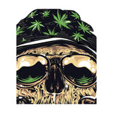StonerDays Og Kush Women's Crop Top Hoodie in Green with Cannabis Leaf Design