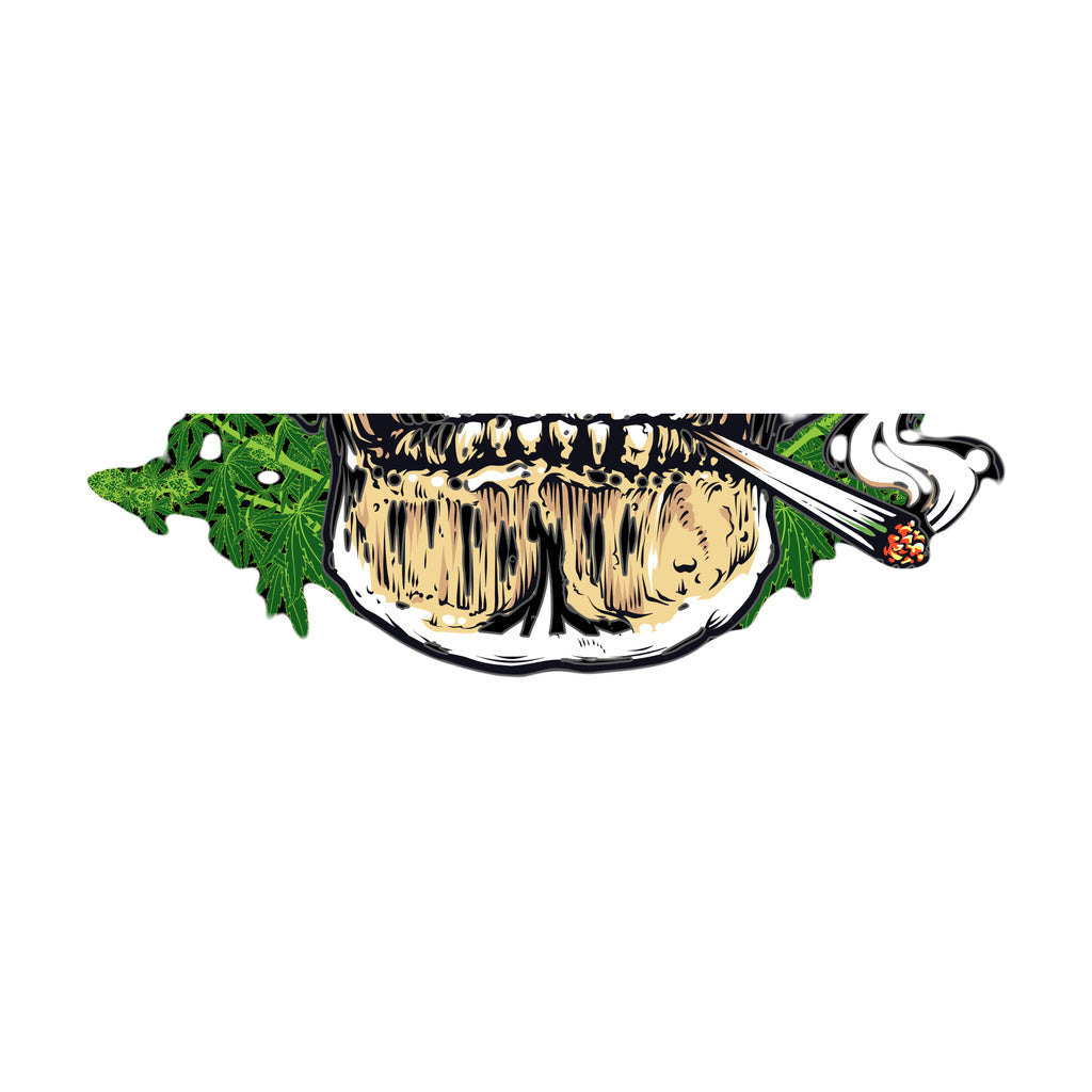 StonerDays Og Kush Women's Crop Top Hoodie in Green with Cannabis Design