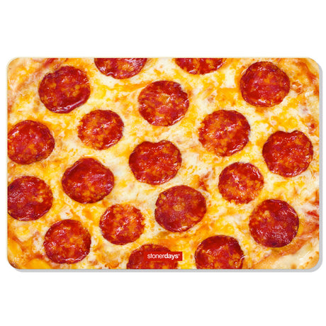 StonerDays Pizza Dab Mat with rubber base, polyester surface, 12" x 8" size, top view
