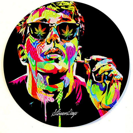 StonerDays Pop Art Brian Dab Mat with vibrant colors, 8" diameter, top view