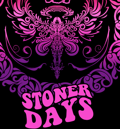 StonerDays Pretty Baked Trip Dab Mat with psychedelic pink and black design, 8" diameter