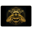 StonerDays Sacred Geometry Bee Design Dab Mat, 1/4" Thick Polyester, Rubber Base, Top View