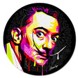 StonerDays Salvador Dali inspired round dab mat with vibrant pop art design, 8" diameter, polyester surface