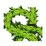 StonerDays SD Leafy Logo on Men's Green Cotton T-Shirt - Close-Up