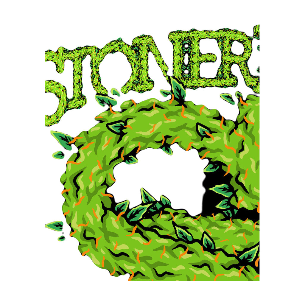 StonerDays Leafy Logo on Green Crop Top Hoodie for Women, Comfort Cotton