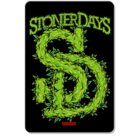 StonerDays Leafy Logo Dab Mat, 8" Diameter, Polyester & Rubber, Top View