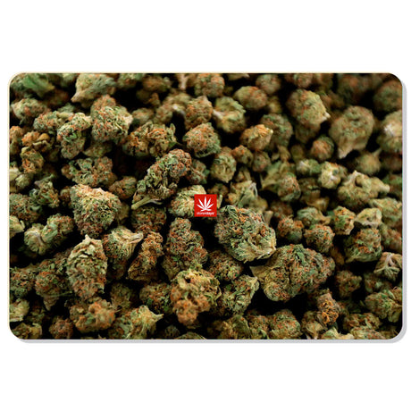 StonerDays Sea Of Nugs Dab Mat top view, 12" x 8" polyester with rubber backing, for bong stability