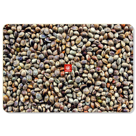 StonerDays Seeds of Life Dab Mat, 12" x 8" polyester with rubber backing, top view