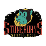 StonerDays Stay True Bear graphic design for Women's Crop Top Hoodie