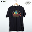 StonerDays Stay True Bear Hemp Tee in Caviar Black, front view on hanger