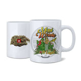 StonerDays Ceramic Nug Mugs with Blue Dream & Maui Wowie designs, front and side view