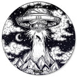 StonerDays 8" Take Me To Your Dealer Dab Mat with Alien and UFO Design, Non-slip Rubber Base