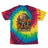 StonerDays Trick Or Tokes T-shirt in rainbow tie-dye with Halloween graphic, front view on white background