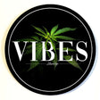 StonerDays Vibes Dab Mat with cannabis leaf design and logo, 8" durable polyester