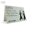 WANTED PARTNER IN CRIME HEMP CARDS