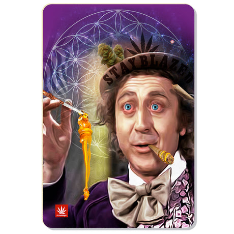 StonerDays Wonka Globstopper Dab Mat featuring vibrant artwork, front view, 1/4" thick polyester