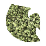 StonerDays Wu Tang logo shaped with cannabis buds on black background
