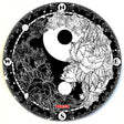 StonerDays Yin Yang 8" Round Dab Mat with Black and White Floral Design