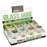 Striko Borosilicate Glass Jars Display with 420 Designs, Air Tight Seal for Fresh Storage