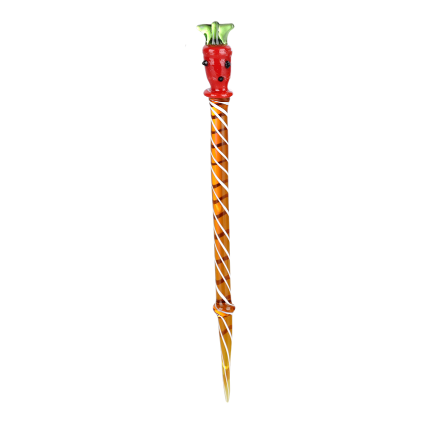 Striped Fruit Glass Dab Tool | 5.5" | Assorted Designs | 10ct Bundle