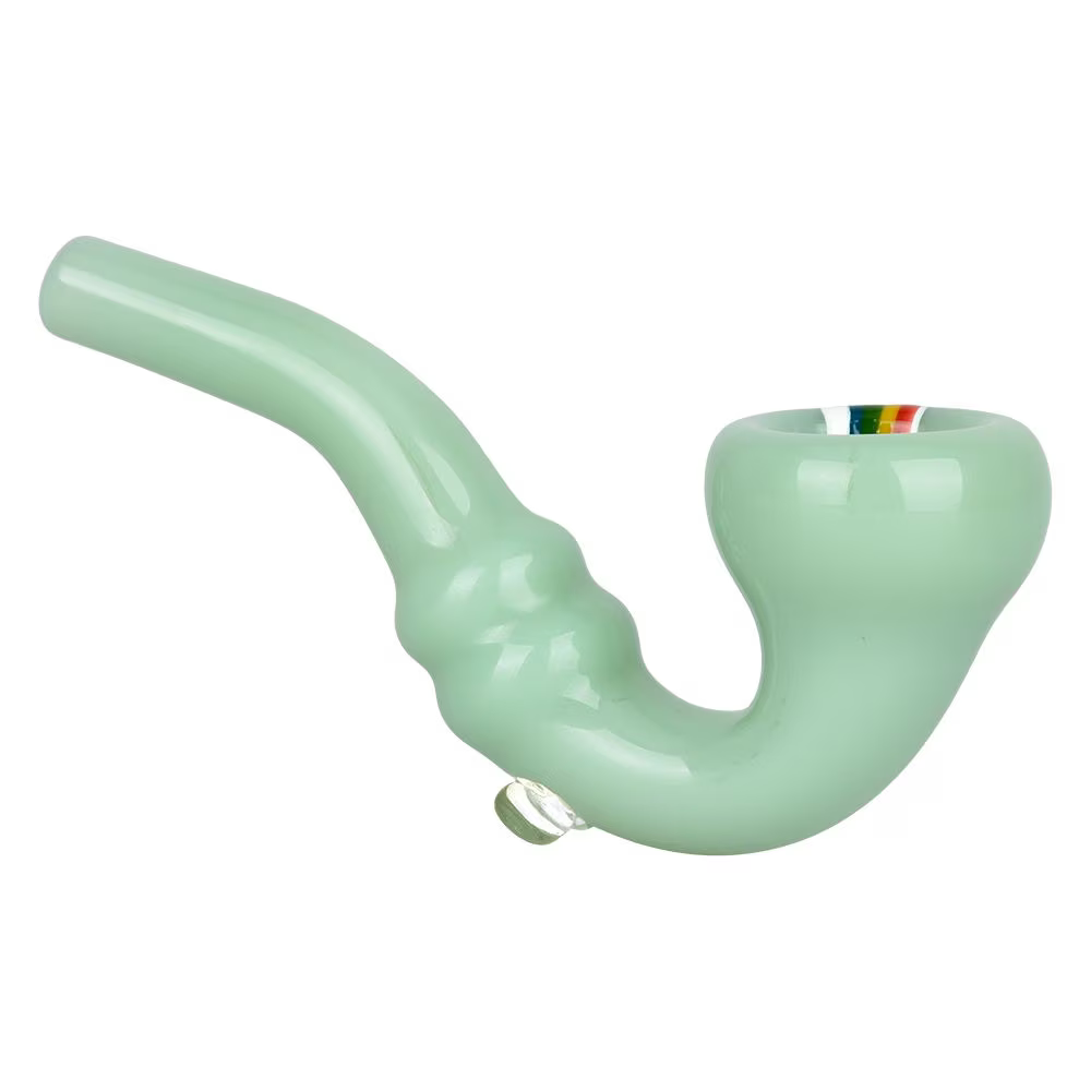 Striped Glass Sherlock Pipe | 5" | Assorted Colors | 10ct Bundle