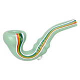 Striped Glass Sherlock Pipe | 5" | Assorted Colors | 10ct Bundle