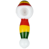 Striped Golf Ball Glass Spoon Pipe | 5.25" | Assorted Colors | 10ct Bundle