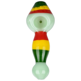 Striped Golf Ball Glass Spoon Pipe | 5.25" | Assorted Colors | 10ct Bundle