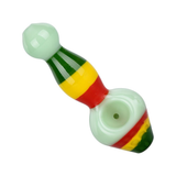 Striped Golf Ball Glass Spoon Pipe | 5.25" | Assorted Colors | 10ct Bundle