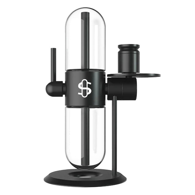Stündenglass Gravity Infuser Water Pipe - 15" - Black, Front View on White Background
