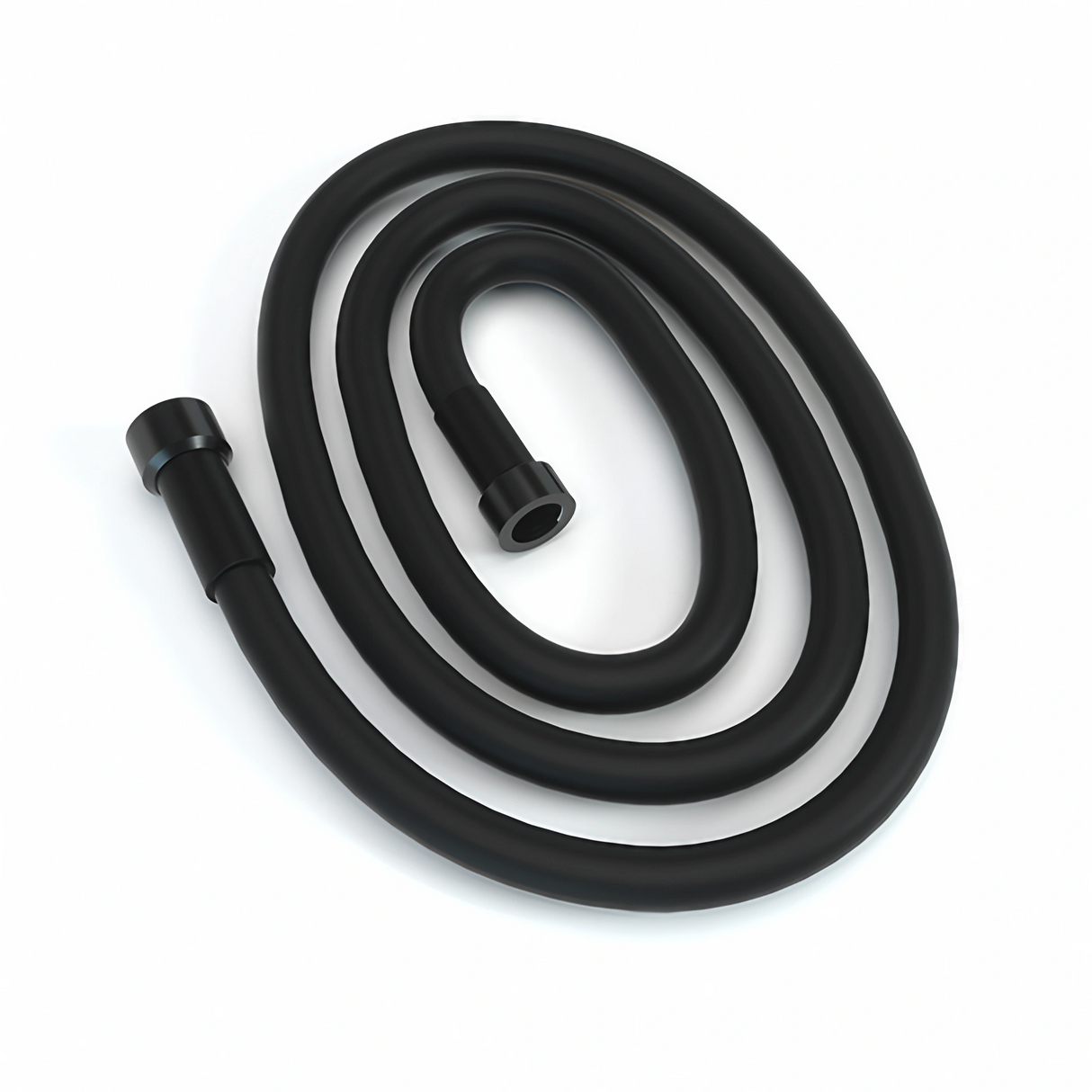 Stündenglass Black Silicone Hookah Hose, Flexible and Durable, Top View