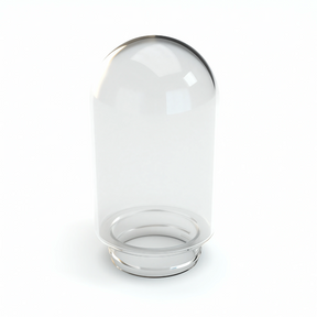 Stündenglass Clear Borosilicate Glass Replacement Globe for V1+V2 Hookah, Front View