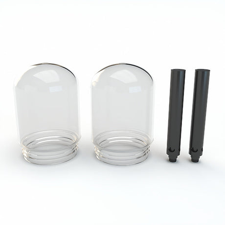 Stündenglass Small Globe Kit for Hookahs, clear borosilicate glass, portable design, front view